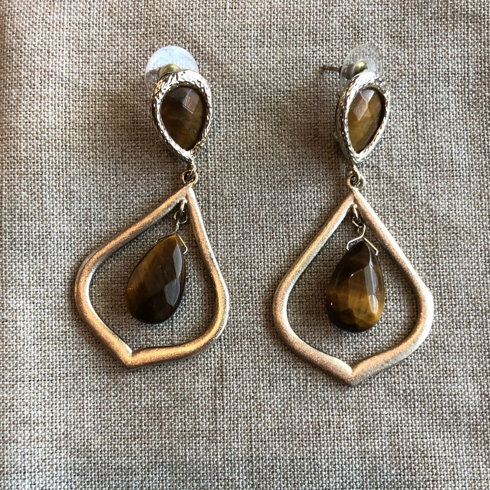 Kendra Scott Vintage Rayanne Tigers Eye Earrings